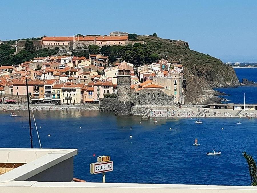 Vue Imprenable - Piscine - Parking Prive - Terrasse - Collioure Apartment Bagian luar foto