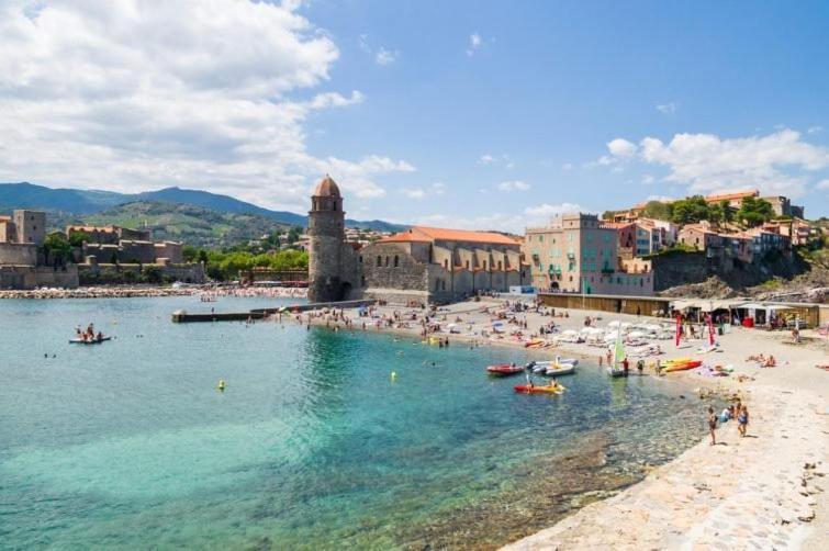 Vue Imprenable - Piscine - Parking Prive - Terrasse - Collioure Apartment Bagian luar foto
